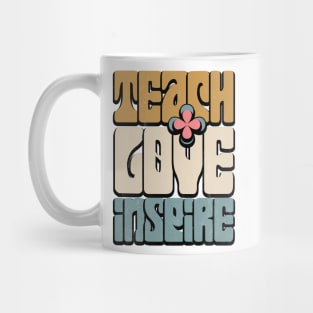 Teacher shirt, teach love inspire, back to school professor gift Mug